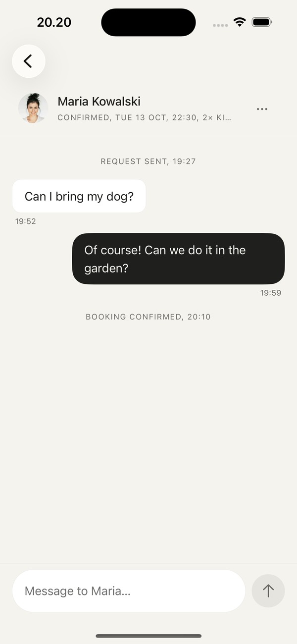 His booking thread