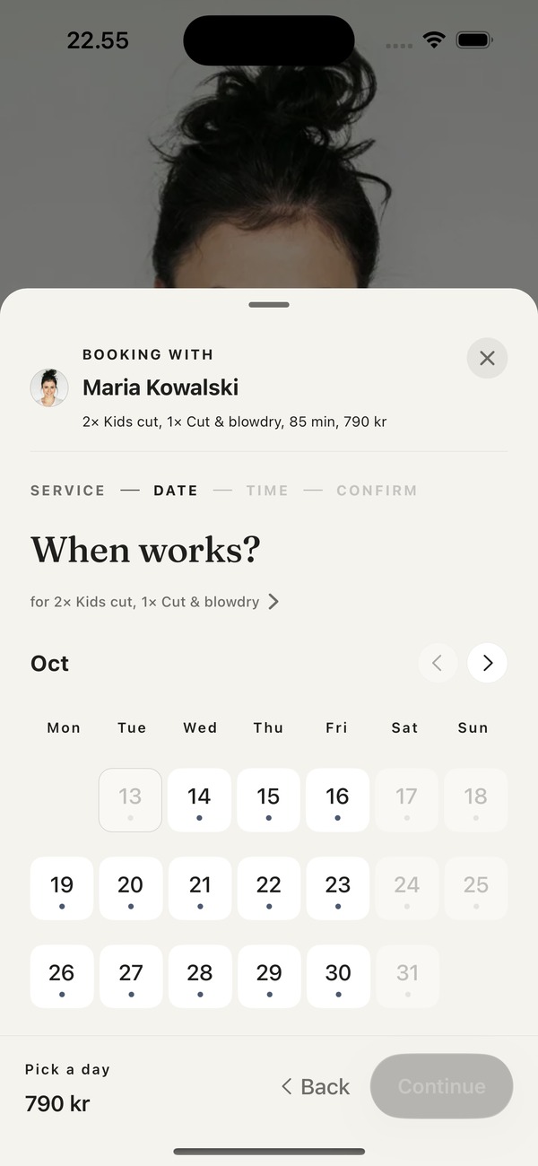 Booking Maria again