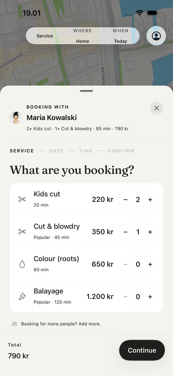 Booking three cuts at once
