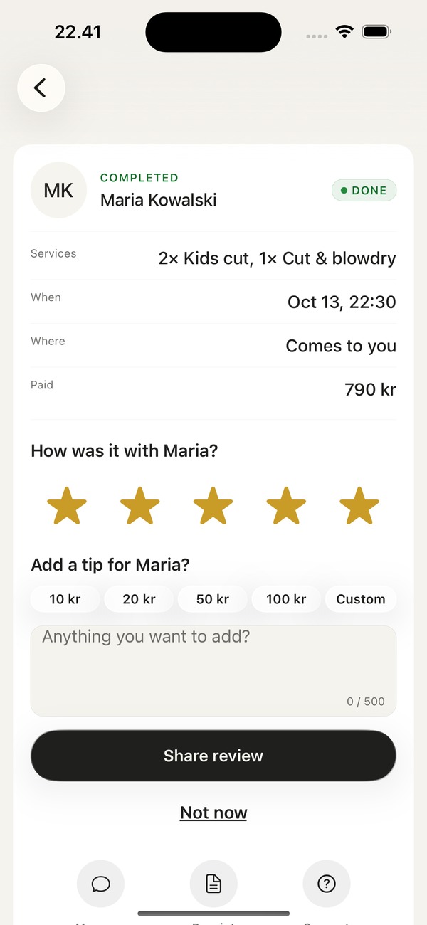 Five stars for Maria